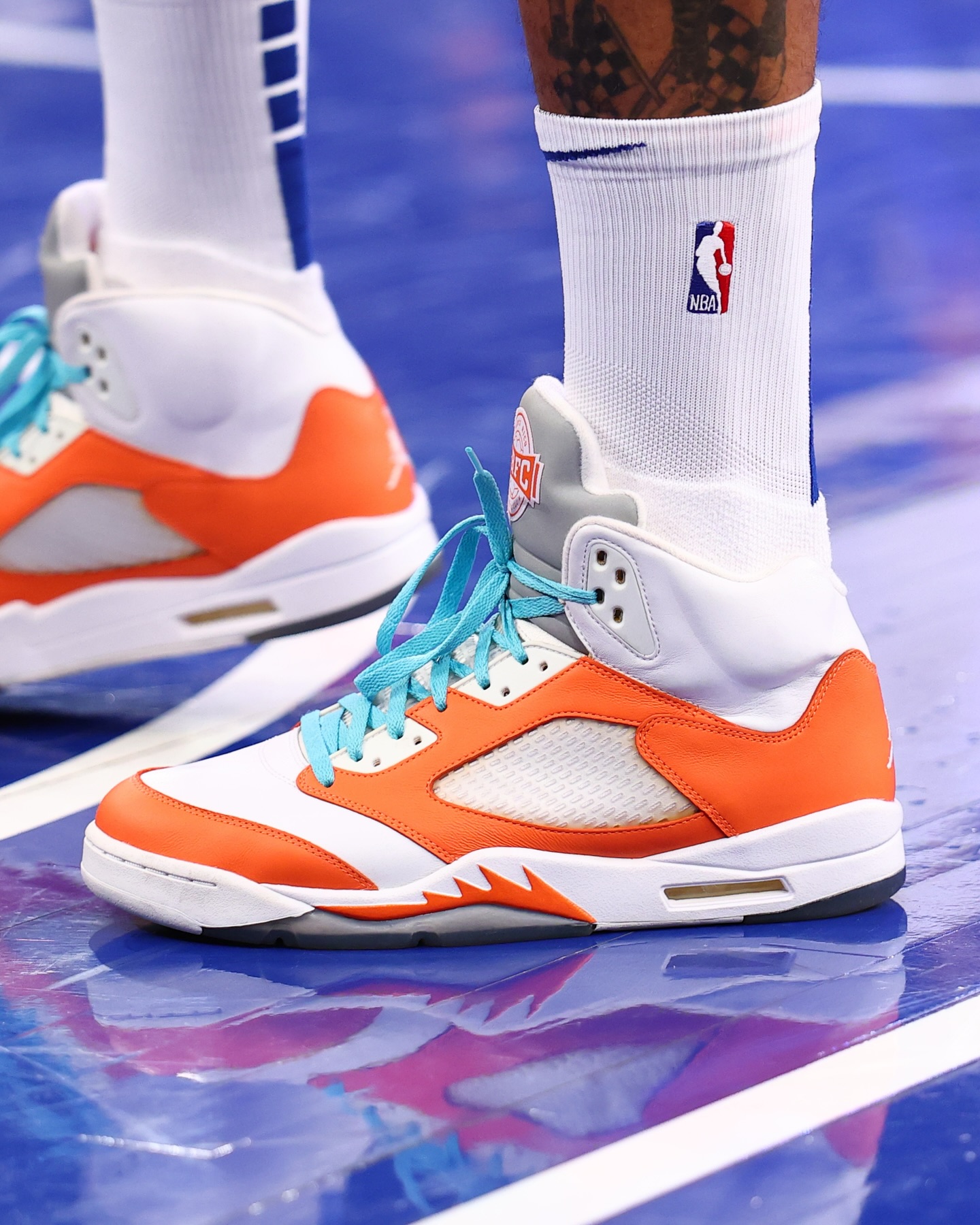 P.J. Tucker is lacing up Carmelo Anthony's 