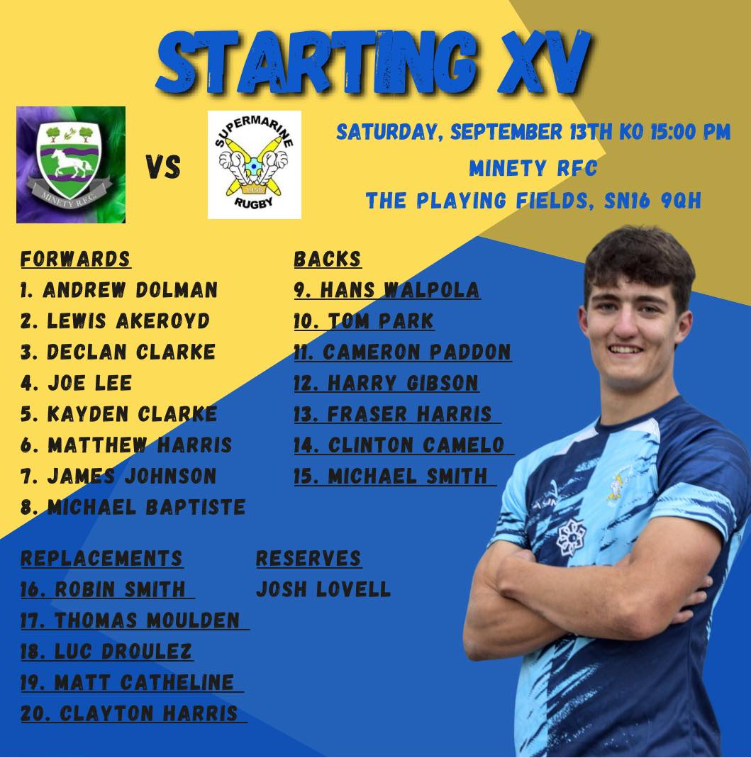 Supermarine - 📣 TEAM ANNOUNCEMENT 📣 Seniors head up the road to Minety ...