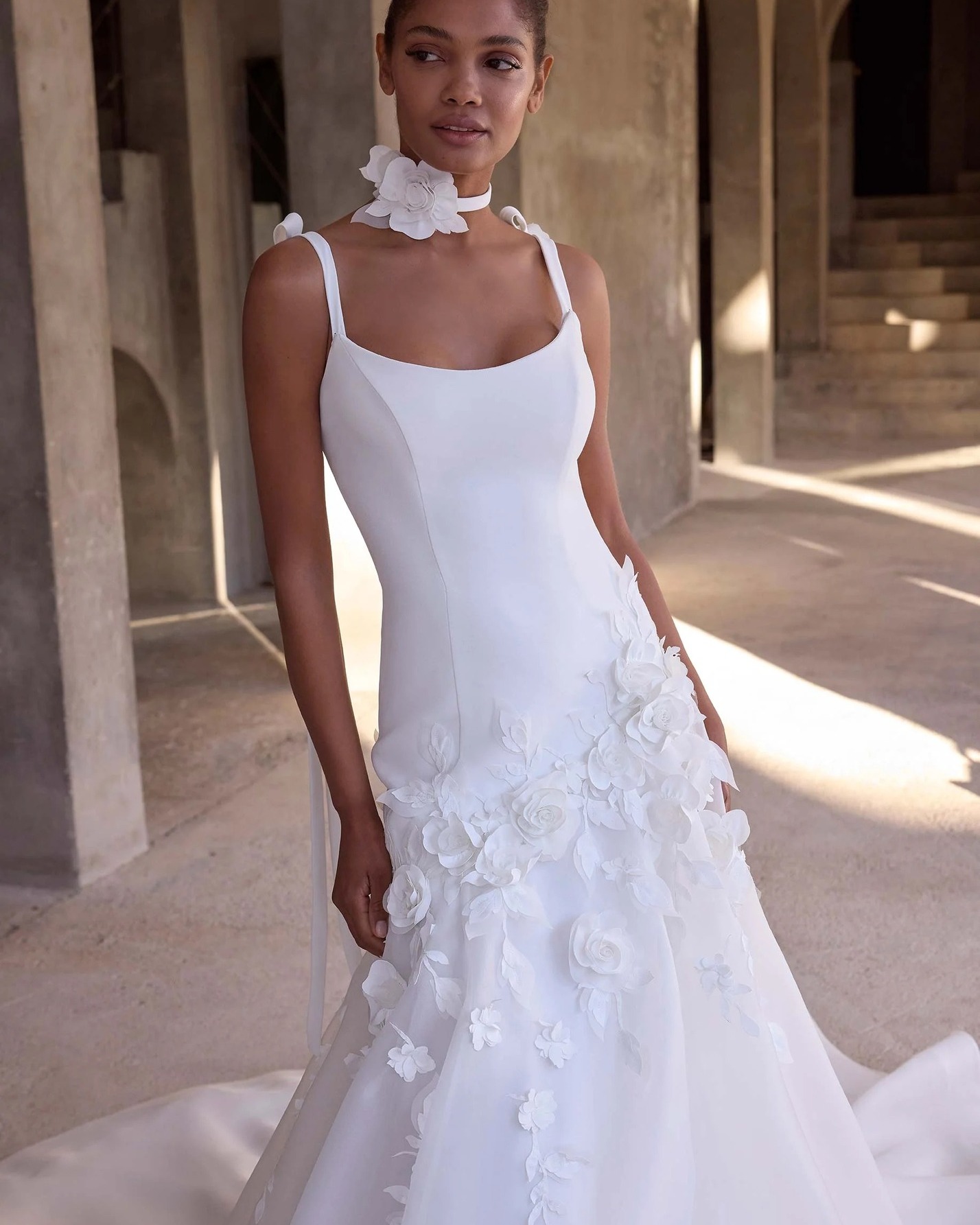 ✨ Trend Alert: Asymmetry is stealing the spotlight, according to @bridalbuyermagazine Sometimes, it's the unexpected details that make the biggest statement. From sculpted one-shoulder necklines to beautifully draped bodices, asymmetrical gowns are
