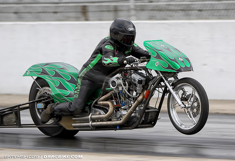 Mardi Gras Explosion Harley vs. Imports motorcycle drag race No