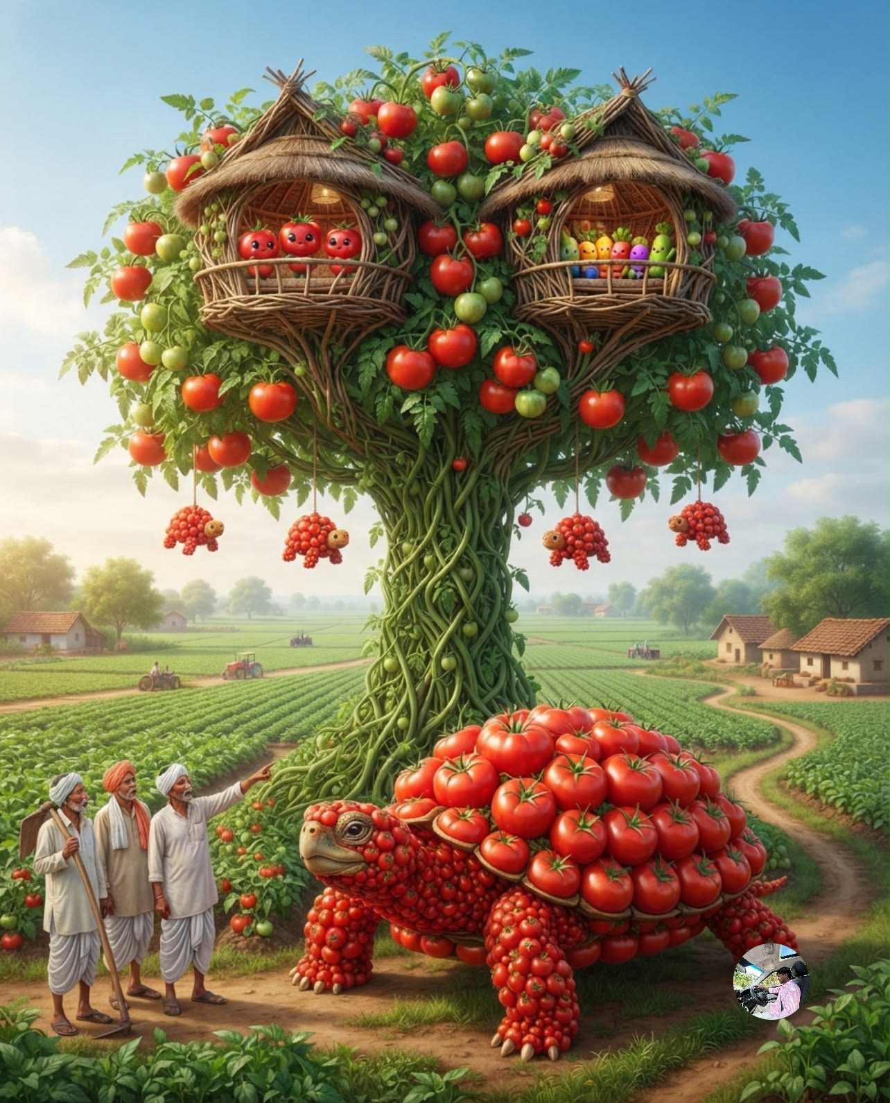 🍅🐢 A magical tomato garden brought to life! ✨ AI-generated