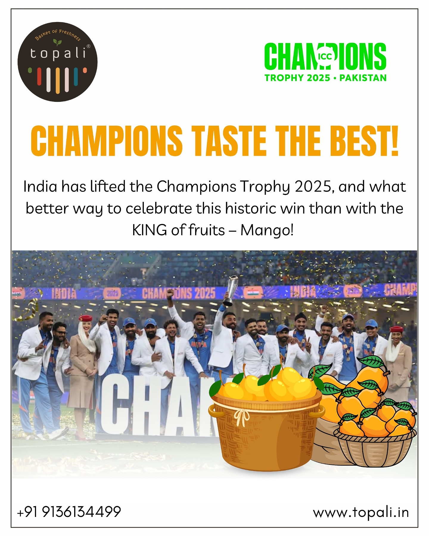 Topali - 🏆🇮🇳 India lifts the Champions Trophy 2025! What better way to ...