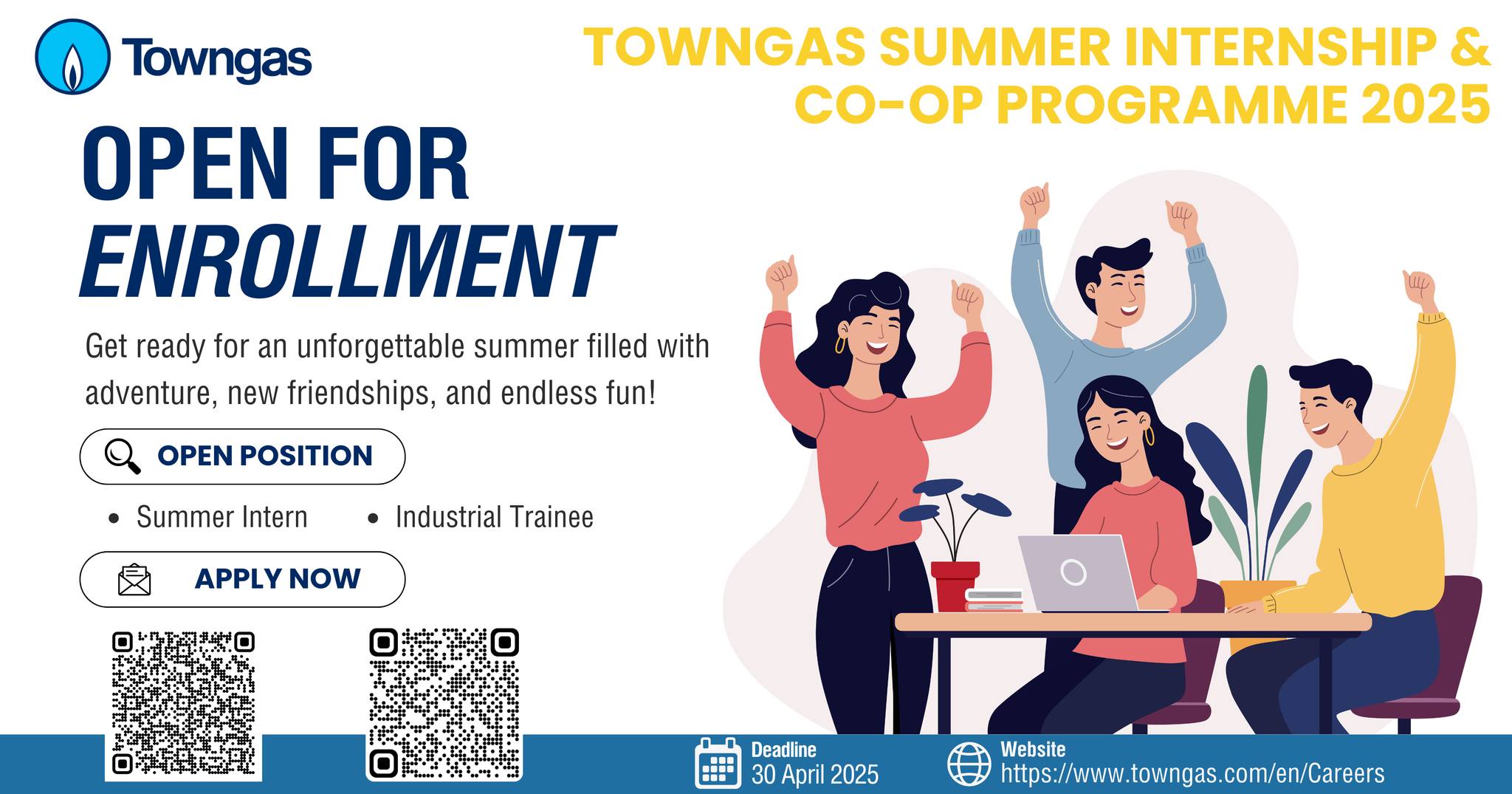 Towngas - 【煤氣實習計劃2025】 煤氣公司每年舉辦暑期實習計劃及半年/一年制實習計劃，讓同學可以係公司一展所長外🎯，仲可以參加不同 ...