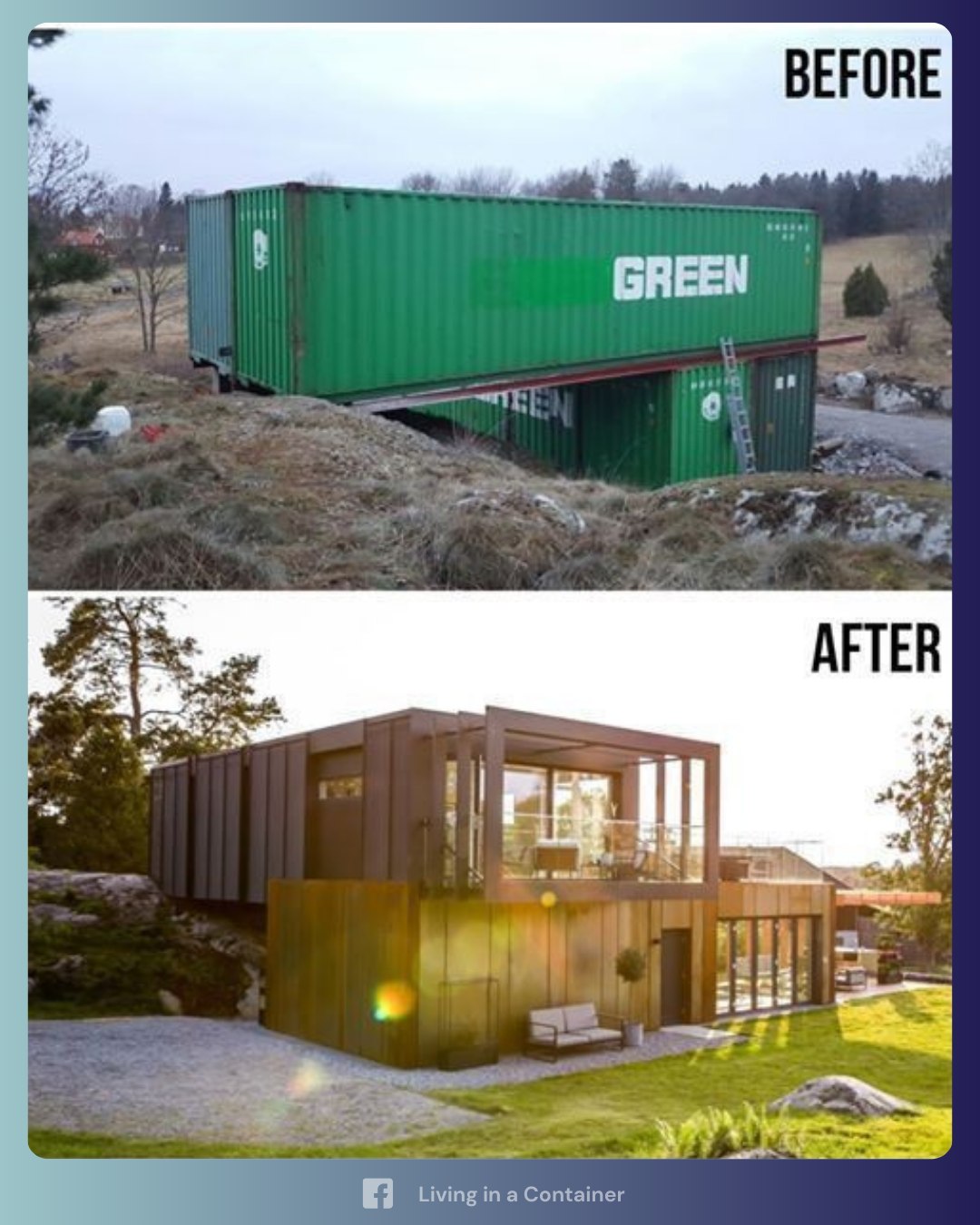 Living - This shipping container home started as a raw stack of ...