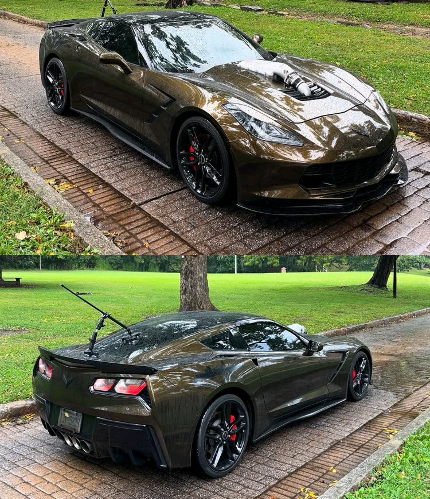 LSX - @c7slatt has his #C7 Corvette looking good even when wet from the ...