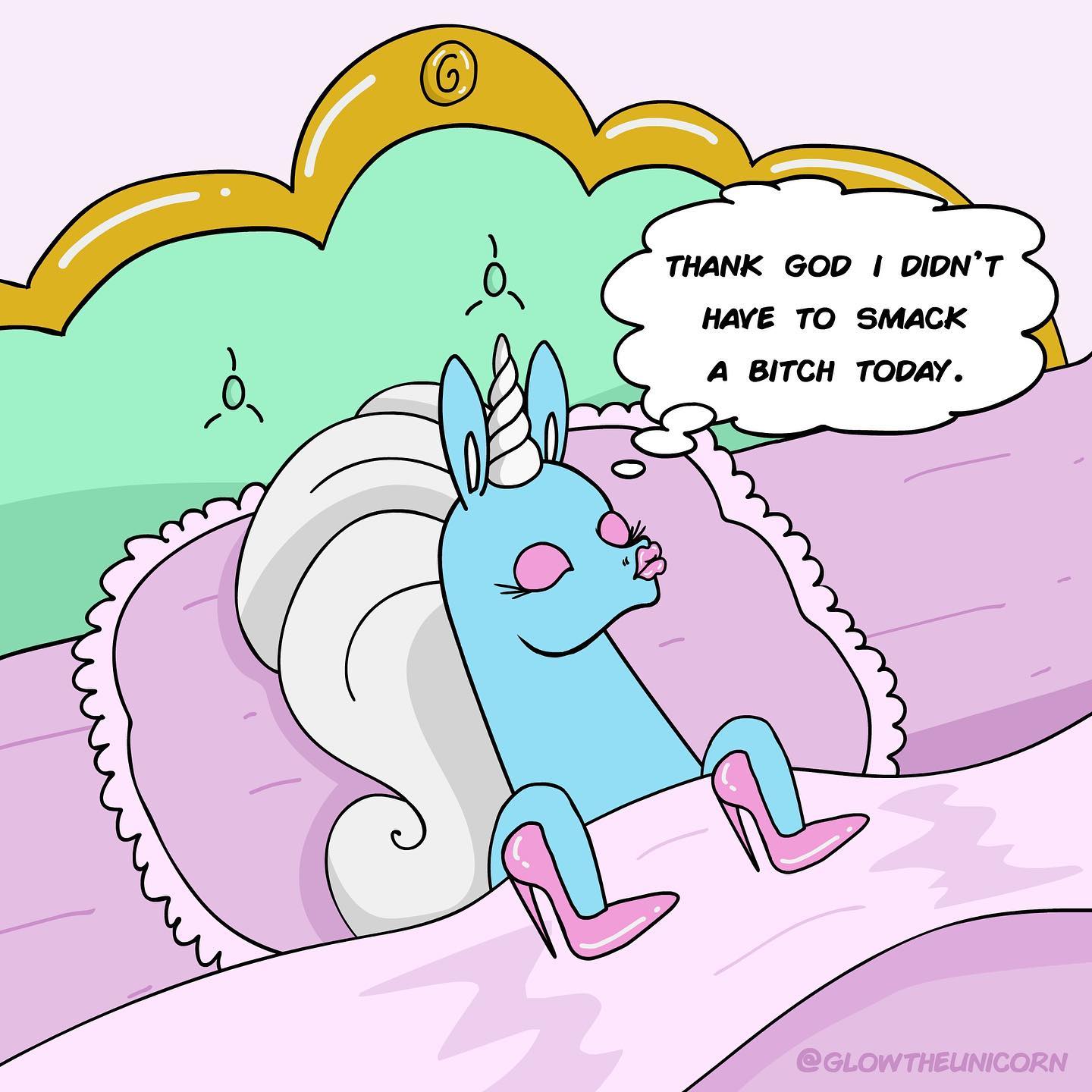 Glow The Unicorn Nighty Glowtheunicorn Glow Unicorn Unicorns Sassy Glam Extra Themost Temper Glamour Vibe Mood Sleep Kiss Art Illustration Illustrate Thankyou Thankyounext Facebook