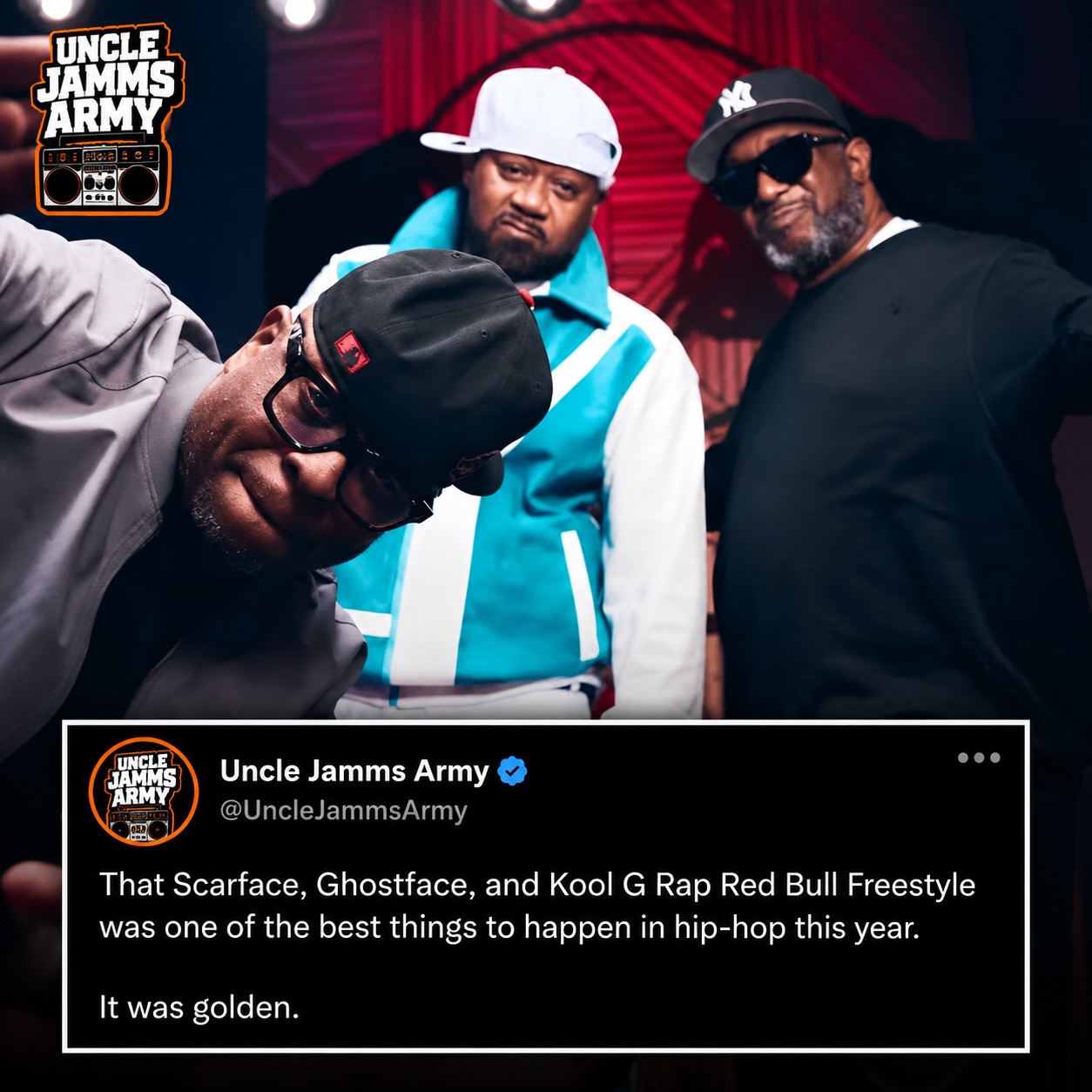 Scarface, Ghostface Killah & Kool G Rap on one freestyle