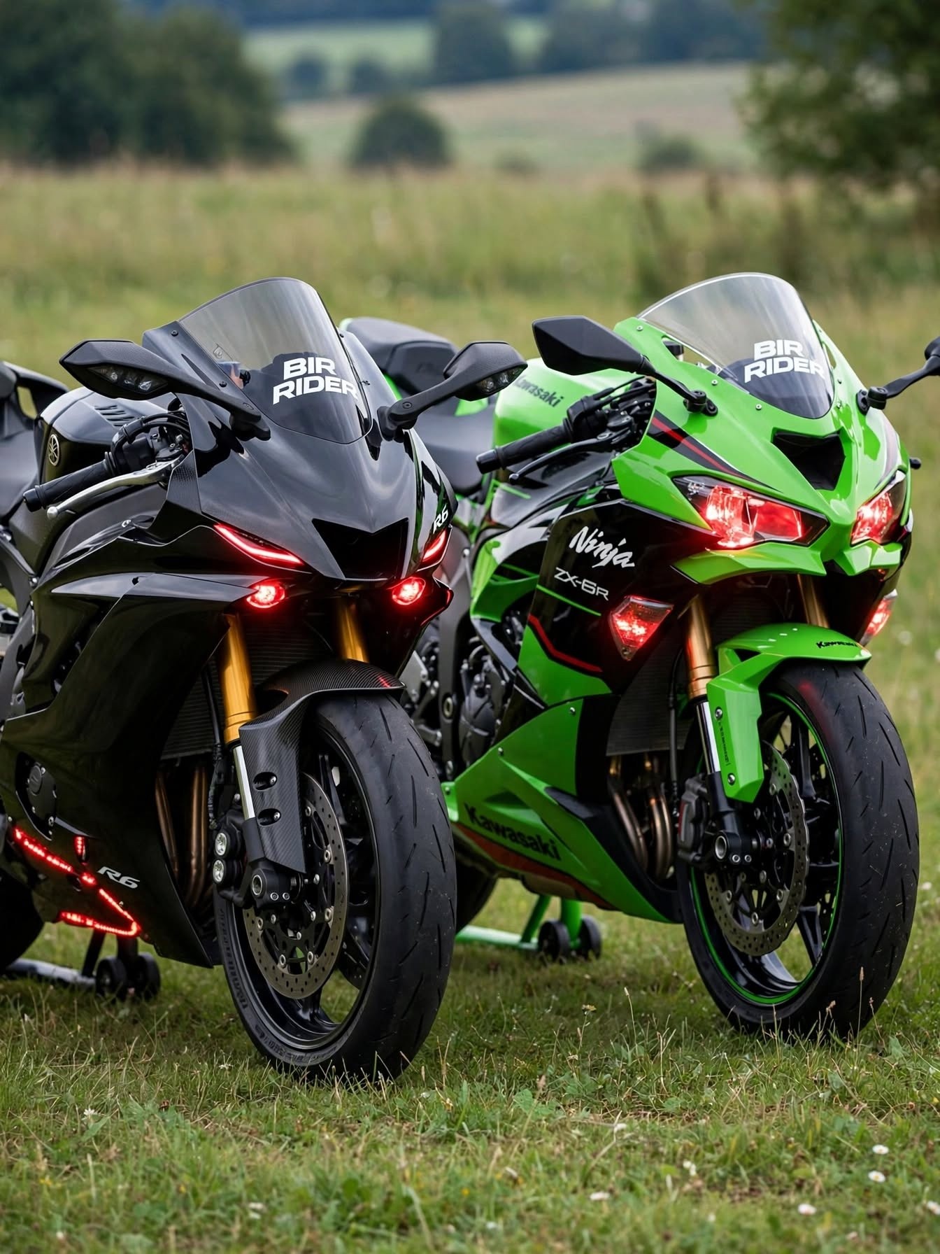 Which One Wins Your Heart? ❤️ Yamaha R6 or Kawasaki zx6r 🖤💚
