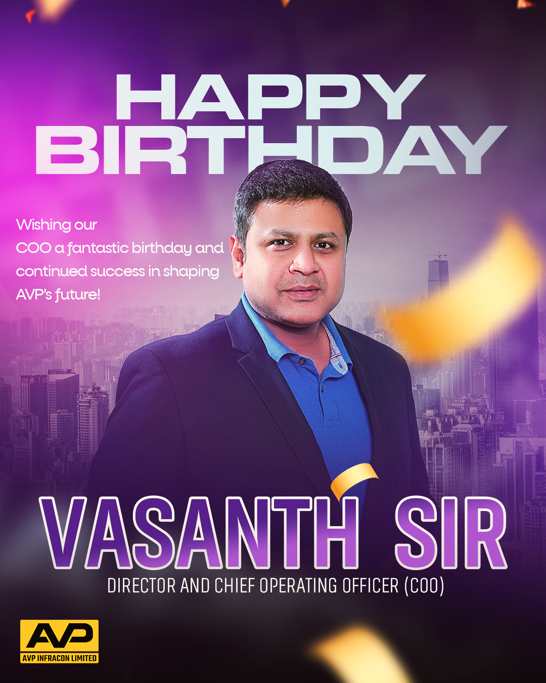 AVP - Happy Birthday to our Chief Operating Officer! Your passion ...