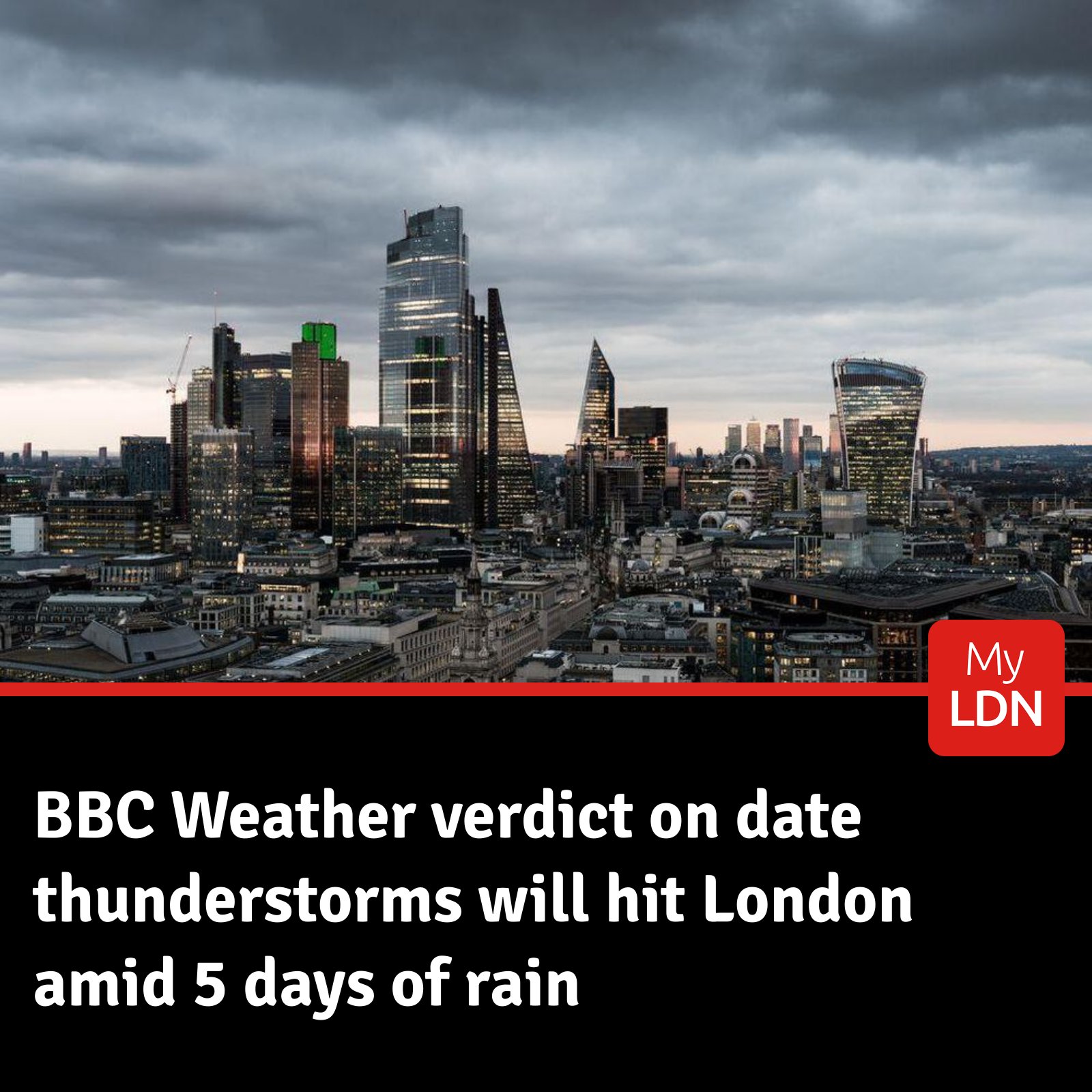 MyLondon - A day of heavy rain and thunder is predicted for London ...