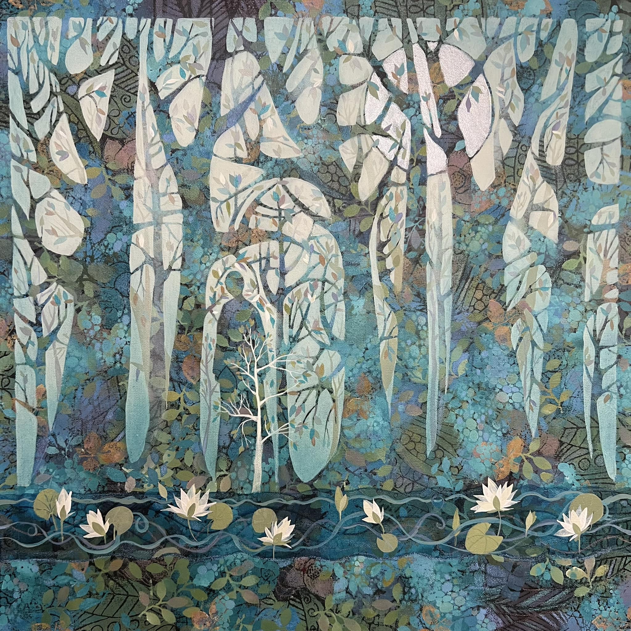 Sue’s 24x24 inch acrylic painting... - Davis Vachon Gallery