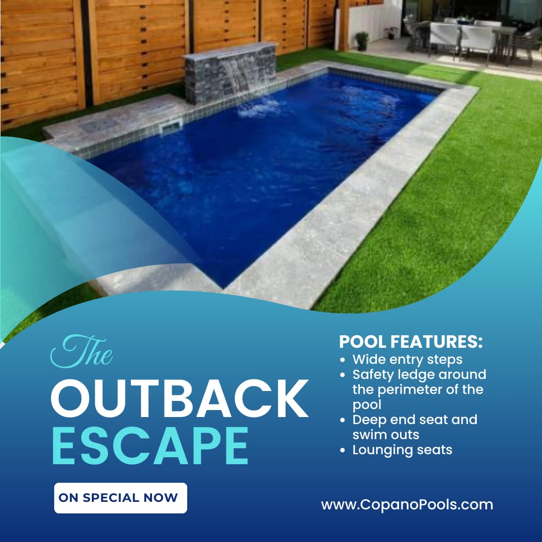 Copano - The Outback Escape is a versatile fiberglass pool model with a ...