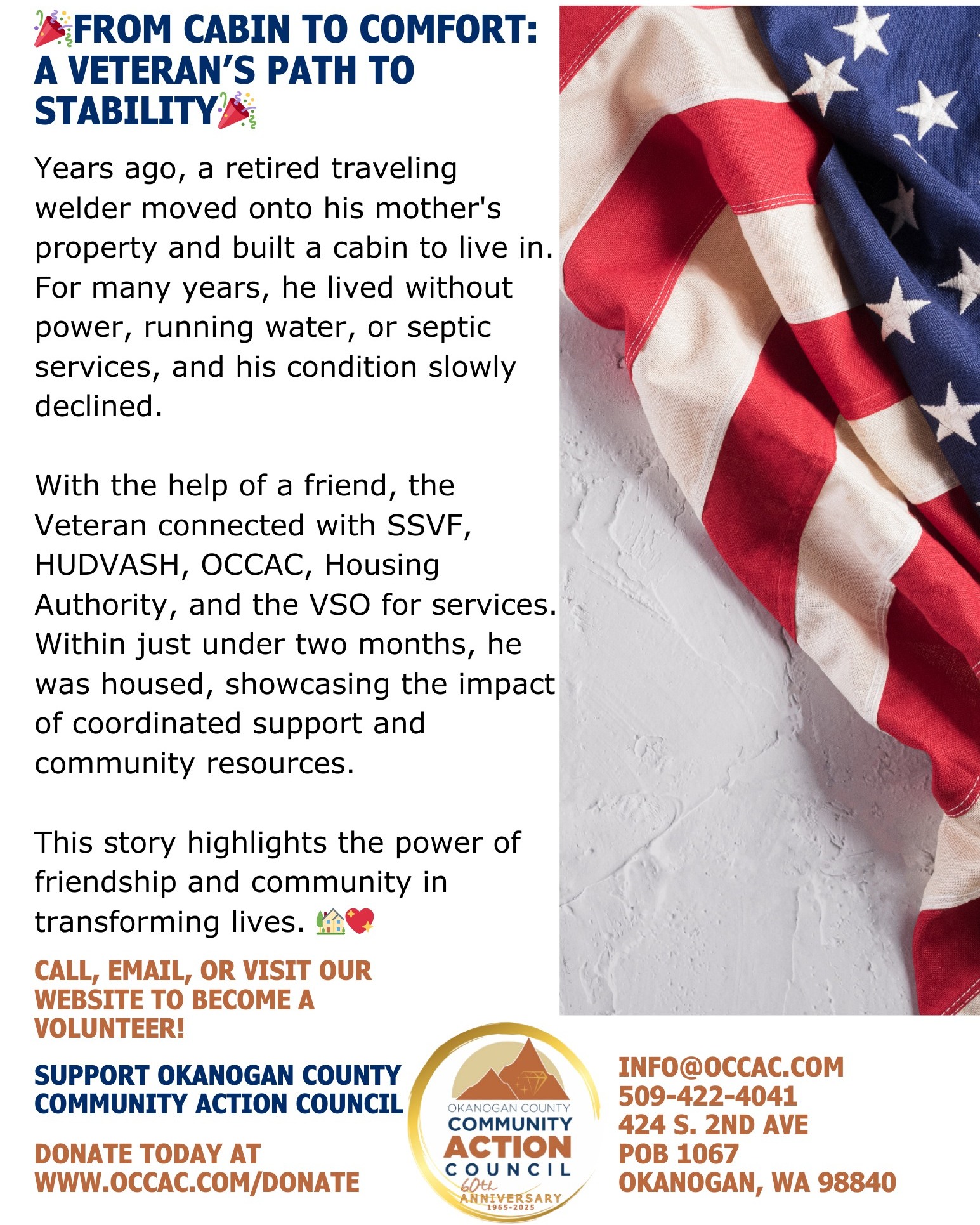 Okanogan County Community Action Council - OCCAC is celebrating its ...