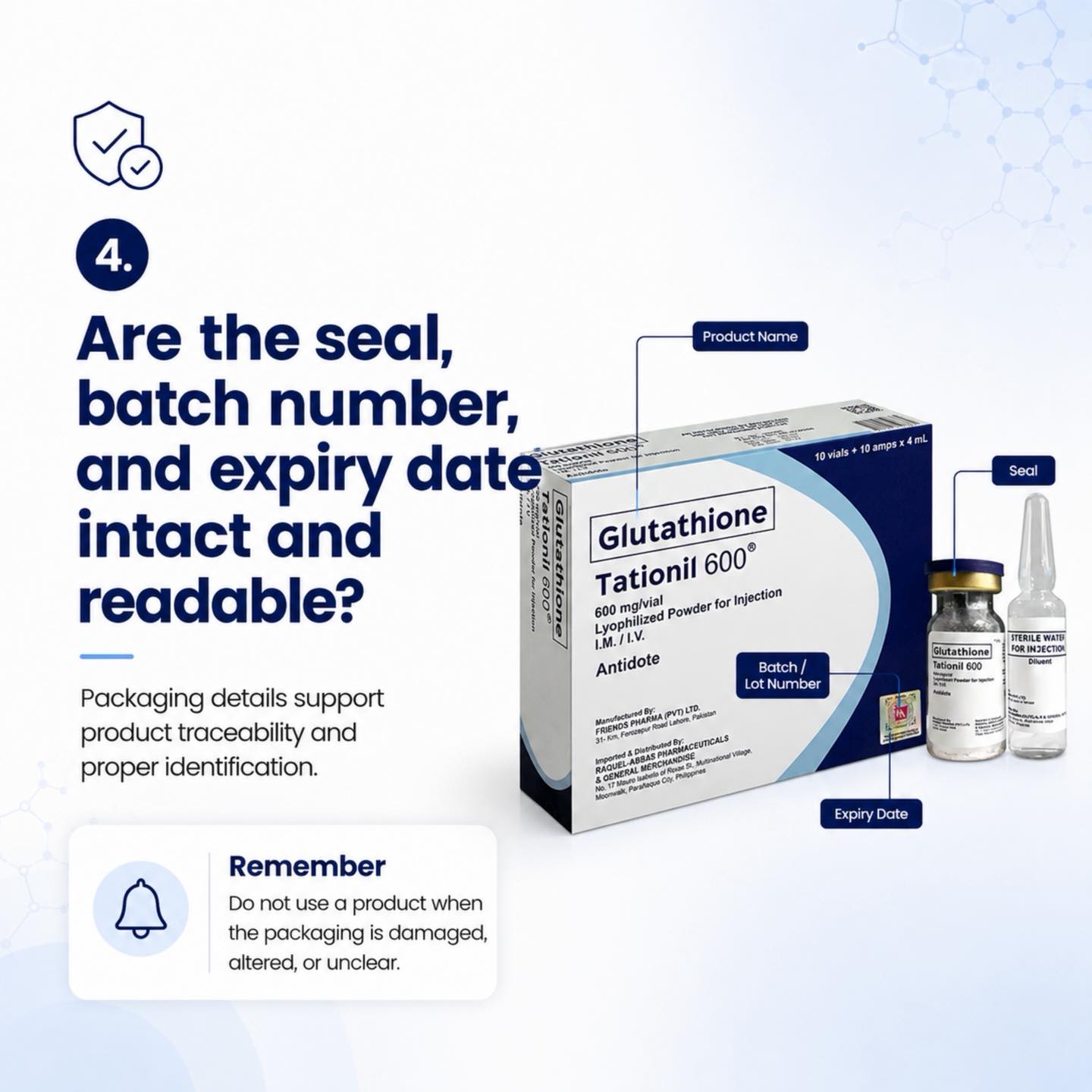 tationil glutathione injection procedure Questions to ask before injectable treatments for patient safety Chiropractors & Concussion is BRAND:Well.Actually. Size:120 Caps