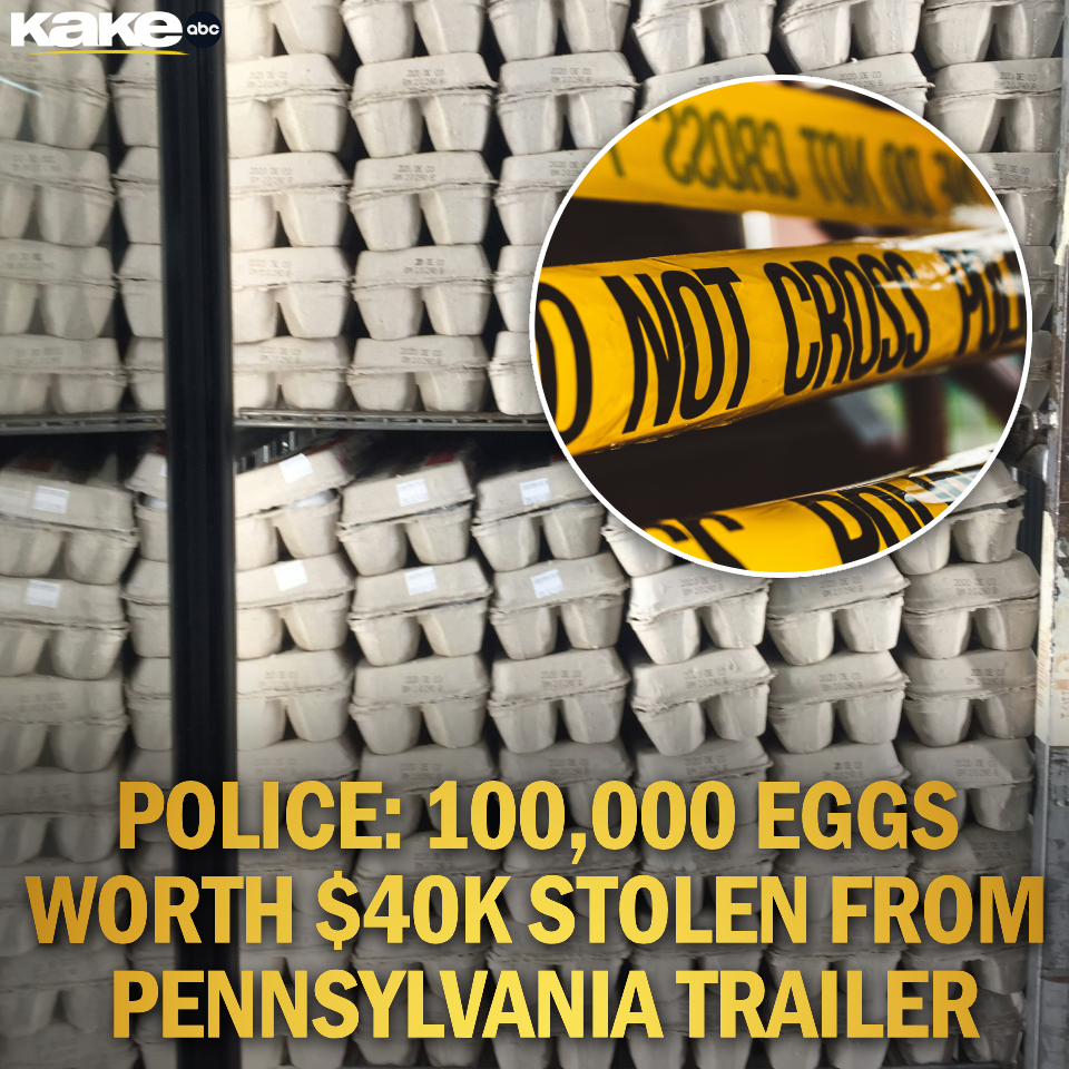 KAKE News - The heist of 100,000 eggs from the back of a trailer in ...