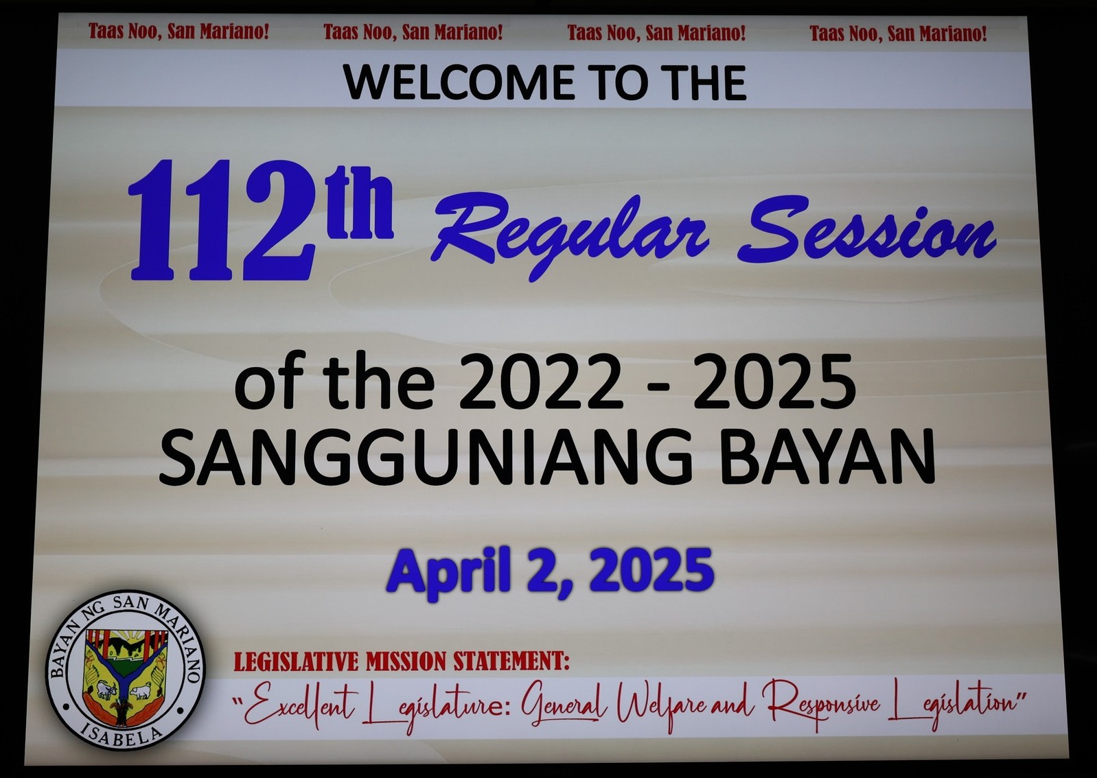 Ang Konseho - The 112th Regular Session of the 2022-2025... | Facebook