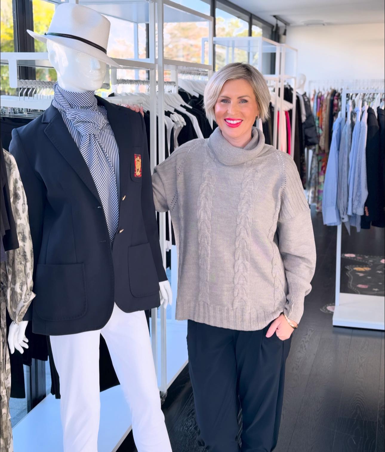Meet Pip from our Christchurch boutique Wearing the Mink Cable 