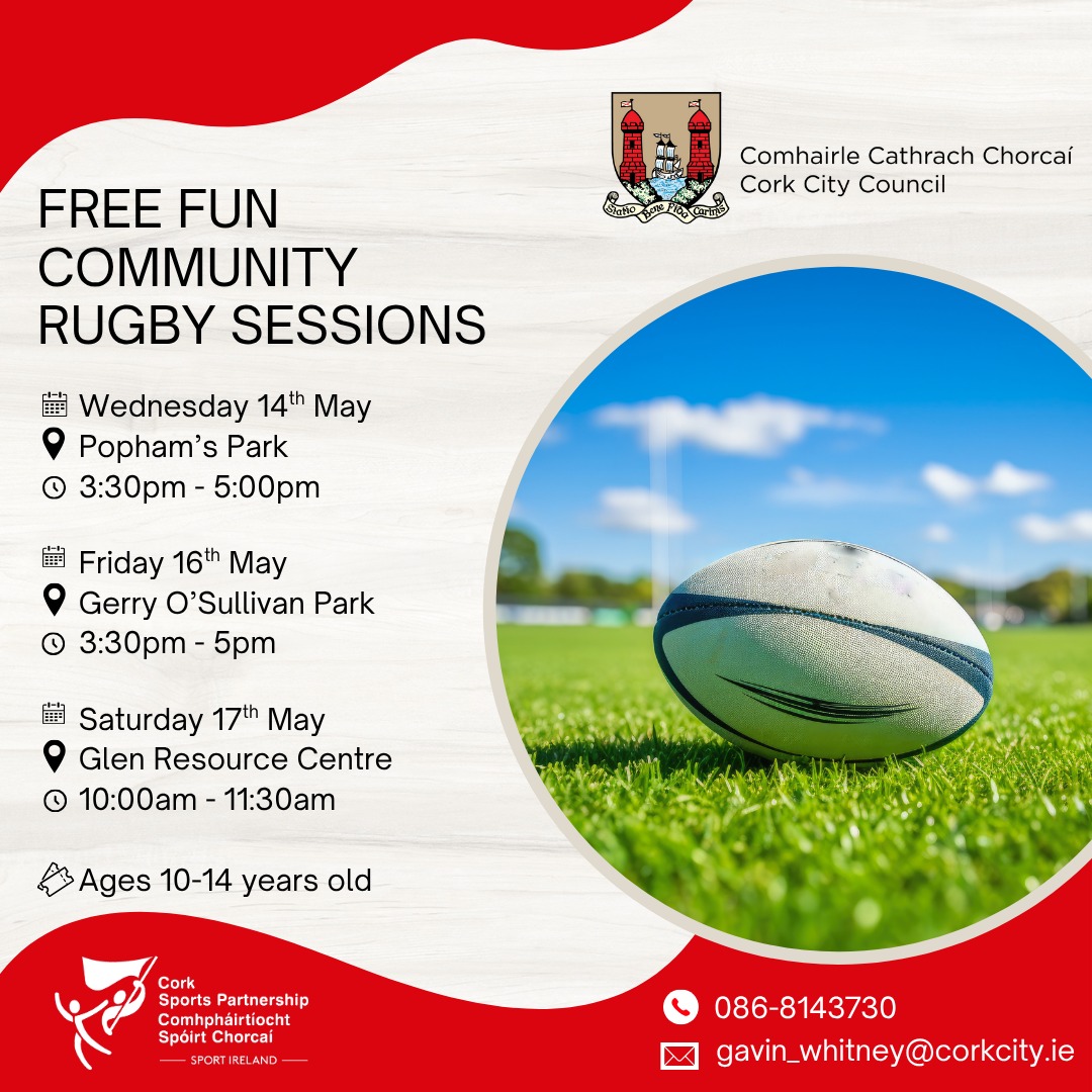 Cork - 🤩 Free Fun Community Rugby Introductory Sessions 🏉 📆 Wed, 14th ...