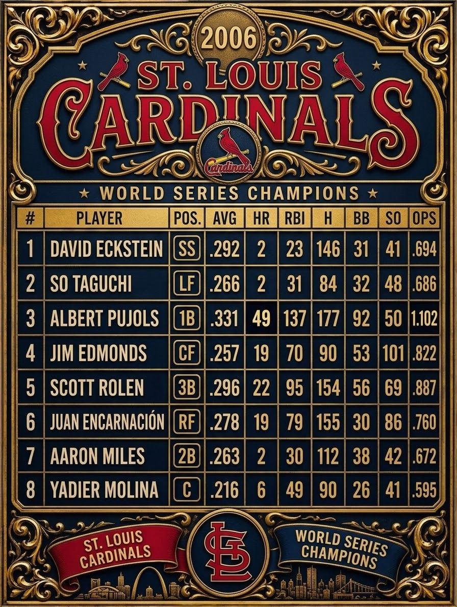 Cardinals celebrate 2006 World Series championship at Busch Stadium