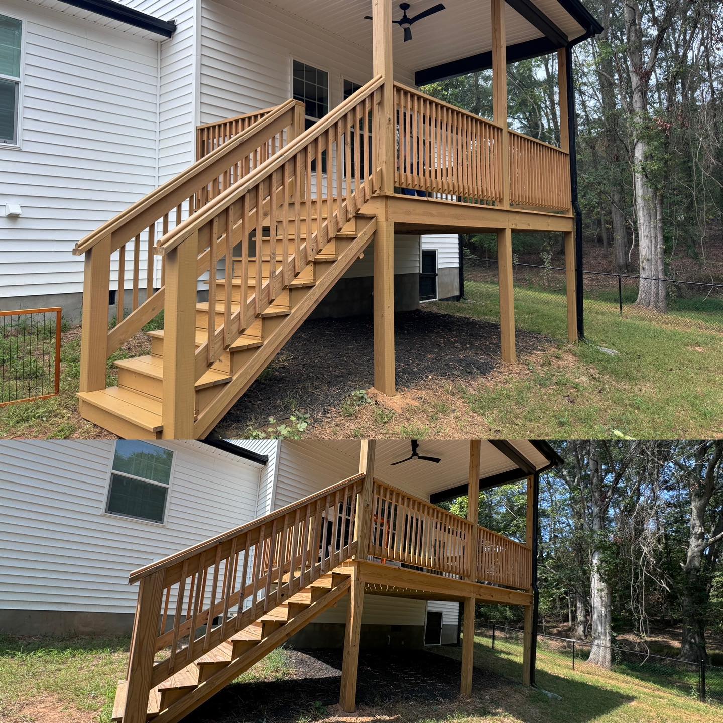 C&C - Semi transparent deck we stained yesterday. Used a sherwin ...