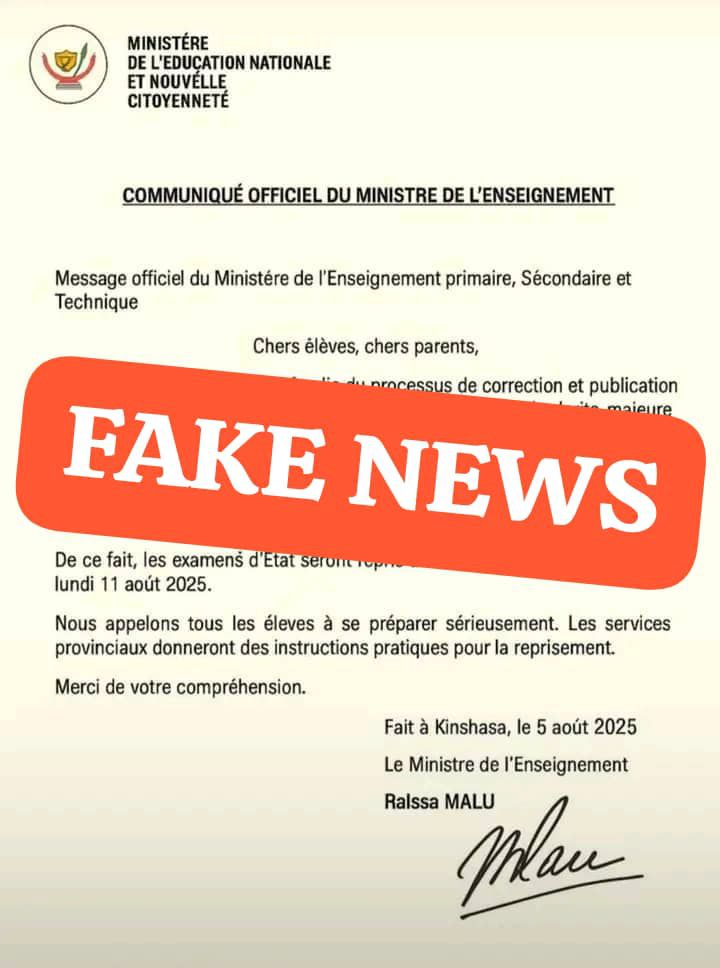 🚨 Fake News ! Ce document est un... - Ministère de l'EPST | Facebook