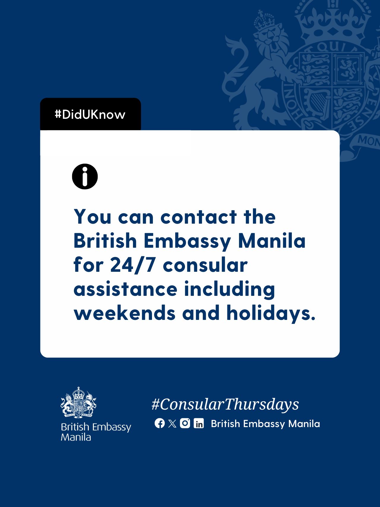 British Embassy Manila added a... - British Embassy Manila