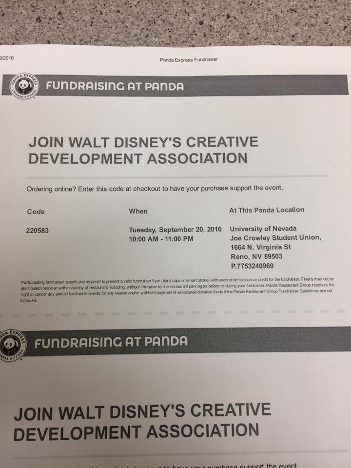 Walt Disney's Creative Development Association at the University of Nevada