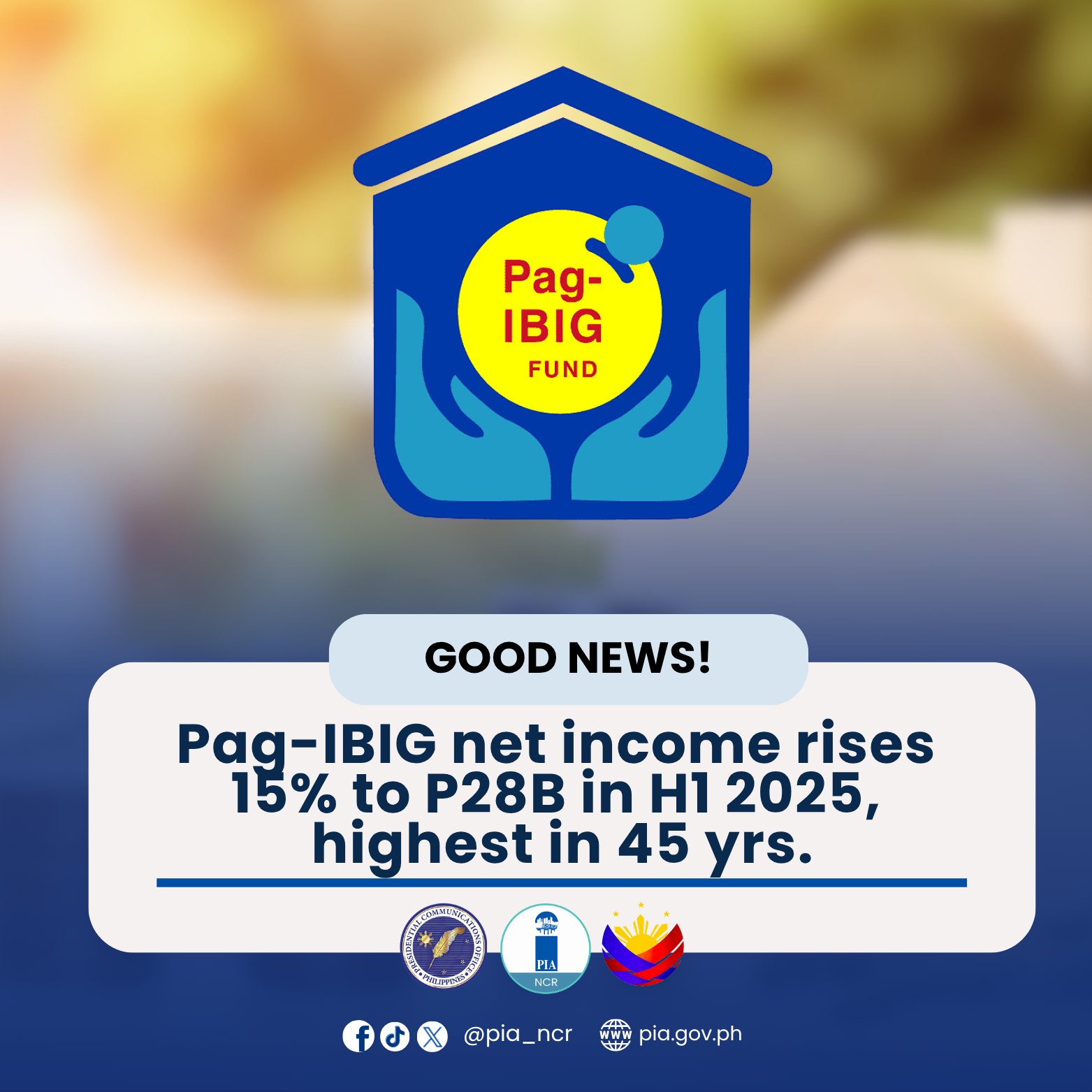PIA - Record-High Net Income in H1 2025📈 Pag-IBIG Fund (HDMF) reported ...