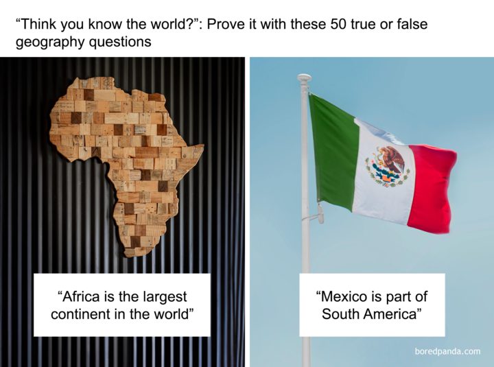 Lmao - “Think you know the world?”: Prove it with these 50 true or ...