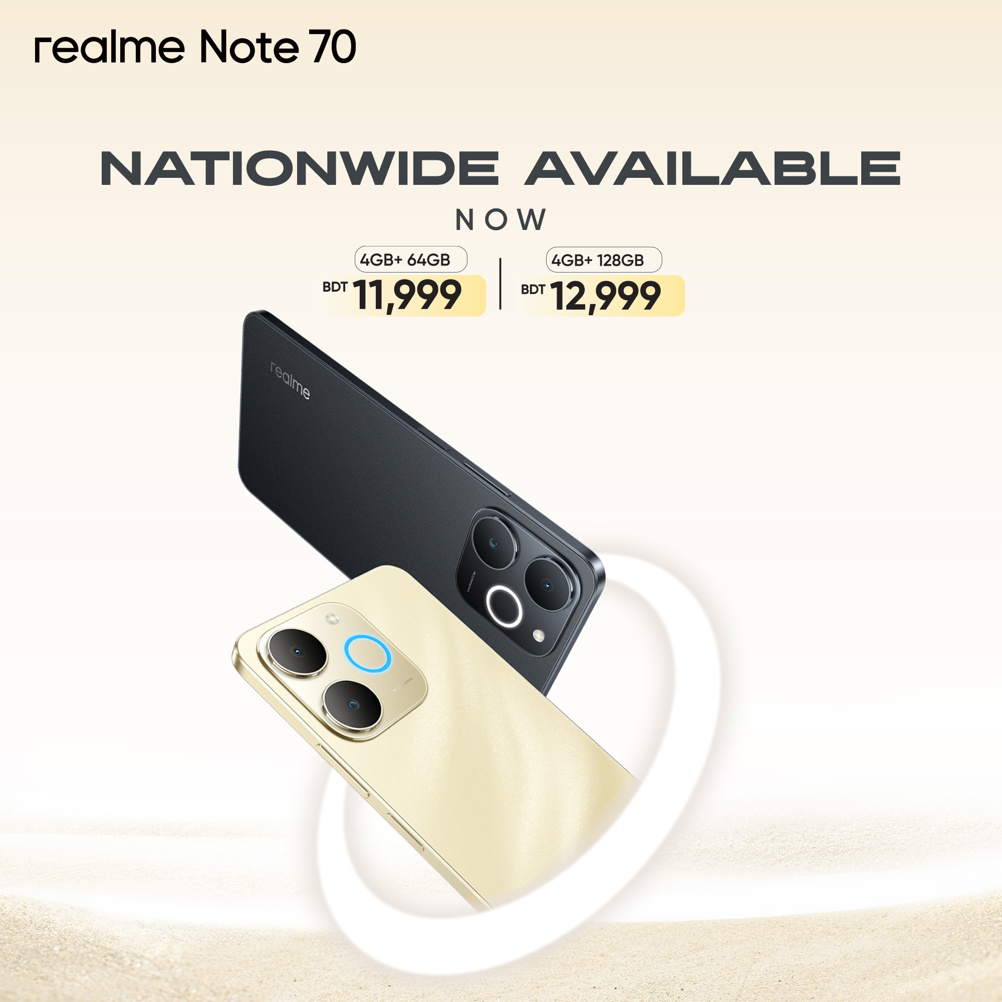 Realme Note 70T 本体 4G/128G realme Note 70T ゴールド 本体 128GB