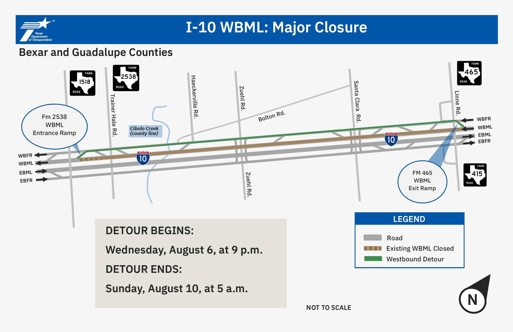 Texas - I-10 Upcoming Major Closure Starting: Wednesday, August 6, at 9 ...