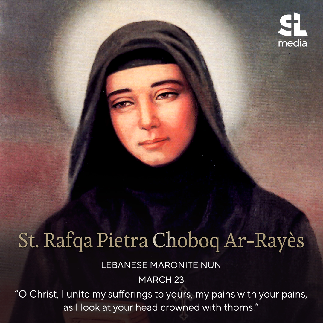 Salt - St. Rafqa, pray for us! 🙏 #FeastDay #Saints #Catholic #SLMedia ...