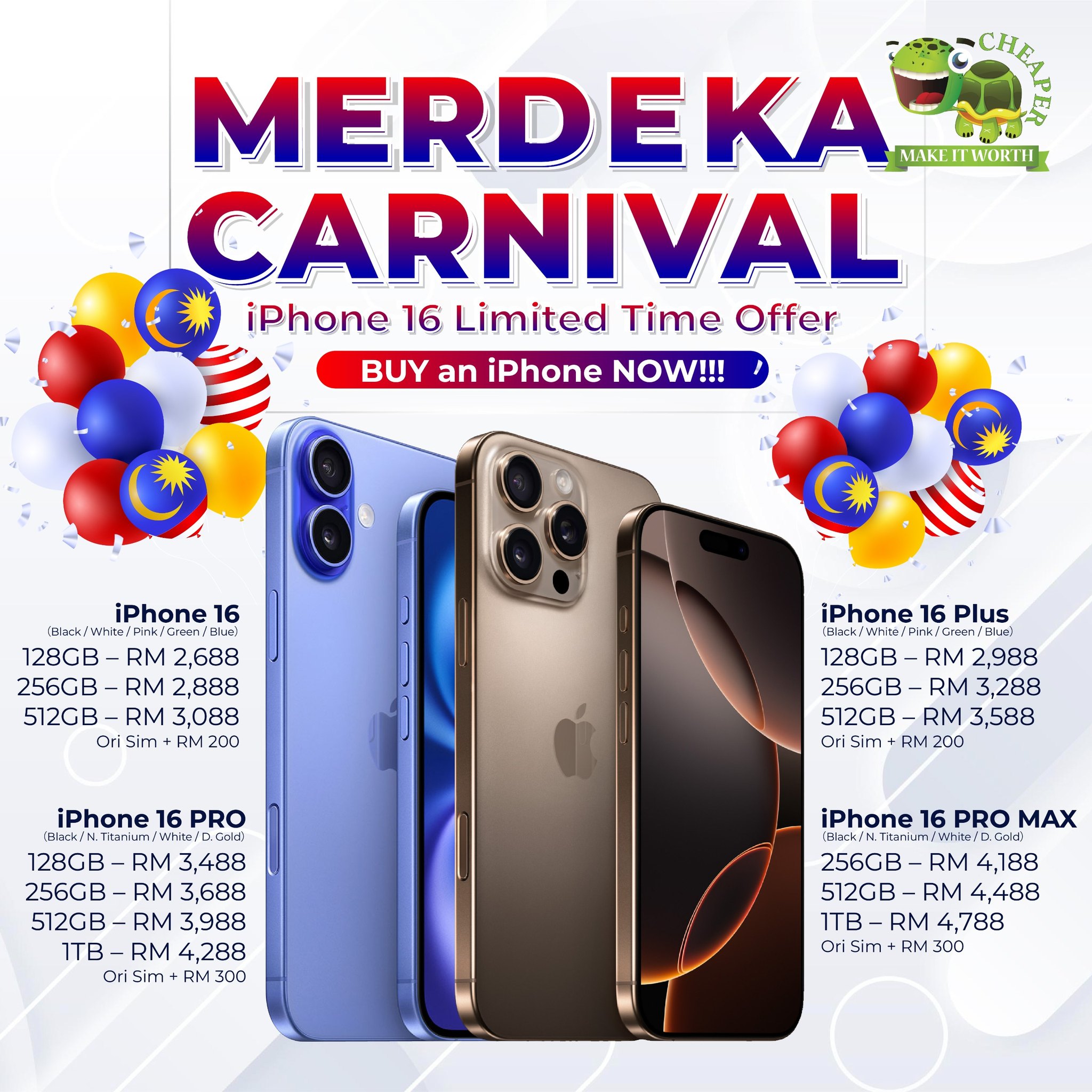 🎉 MERDEKA CARNIVAL CHEAPER... - Cheaper = Make it worth | Facebook