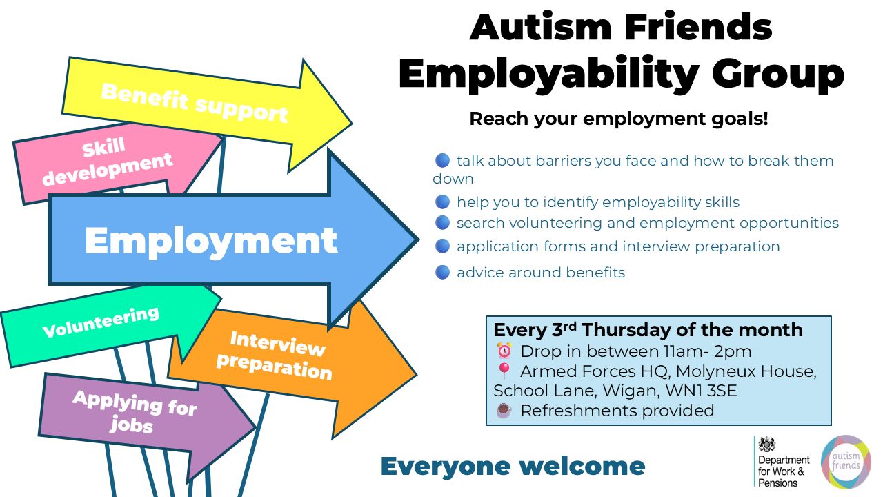 Autism - 👋 Come along to our Employability Group tomorrow at Armed ...