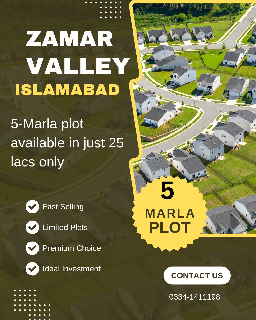 Smart - 𝗭𝗮𝗺𝗮𝗿 𝗩𝗮𝗹𝗹𝗲𝘆 𝐈𝐬𝐥𝐚𝐦𝐚𝐛𝐚𝐝 5 Marla Plot for Sale Price 𝐣𝐮𝐬𝐭 𝟐𝟓 𝐋𝐚𝐜𝐬 ...