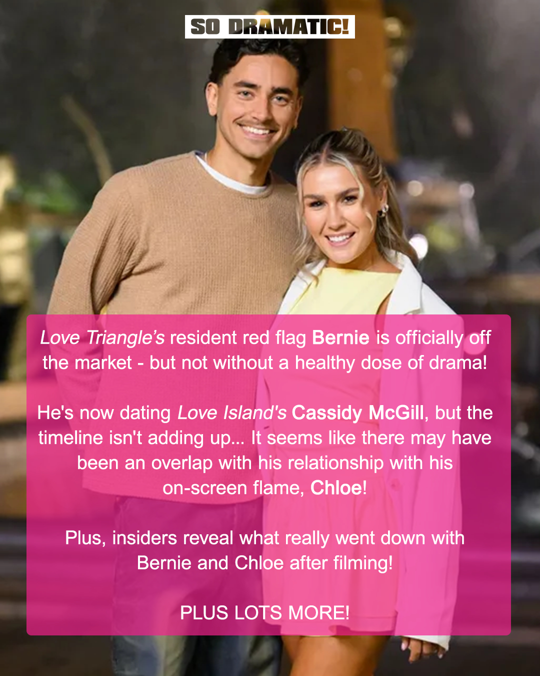 So Dramatic - 🚨 NEW EPISODE 🚨⁠ ⁠ Love Triangle’s Bernie is... | Facebook