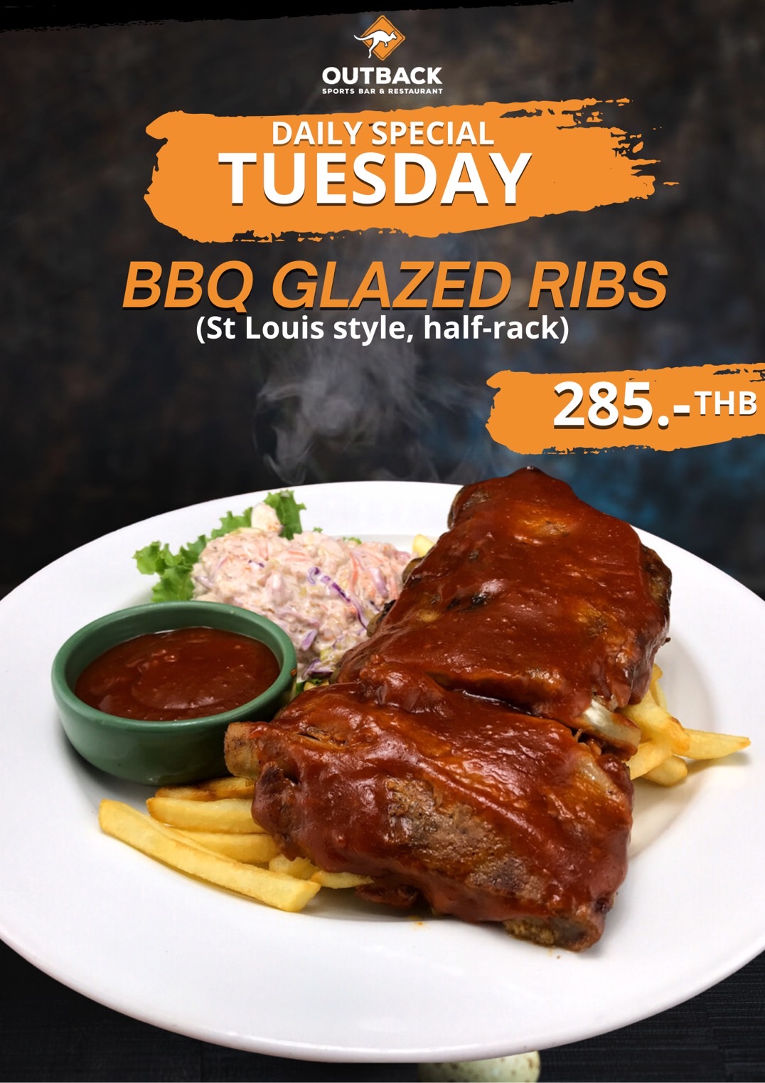 Outback - 🔥 TUESDAY SPECIAL – BBQ GLAZED RIBS! 🔥 Get your hands on our ...