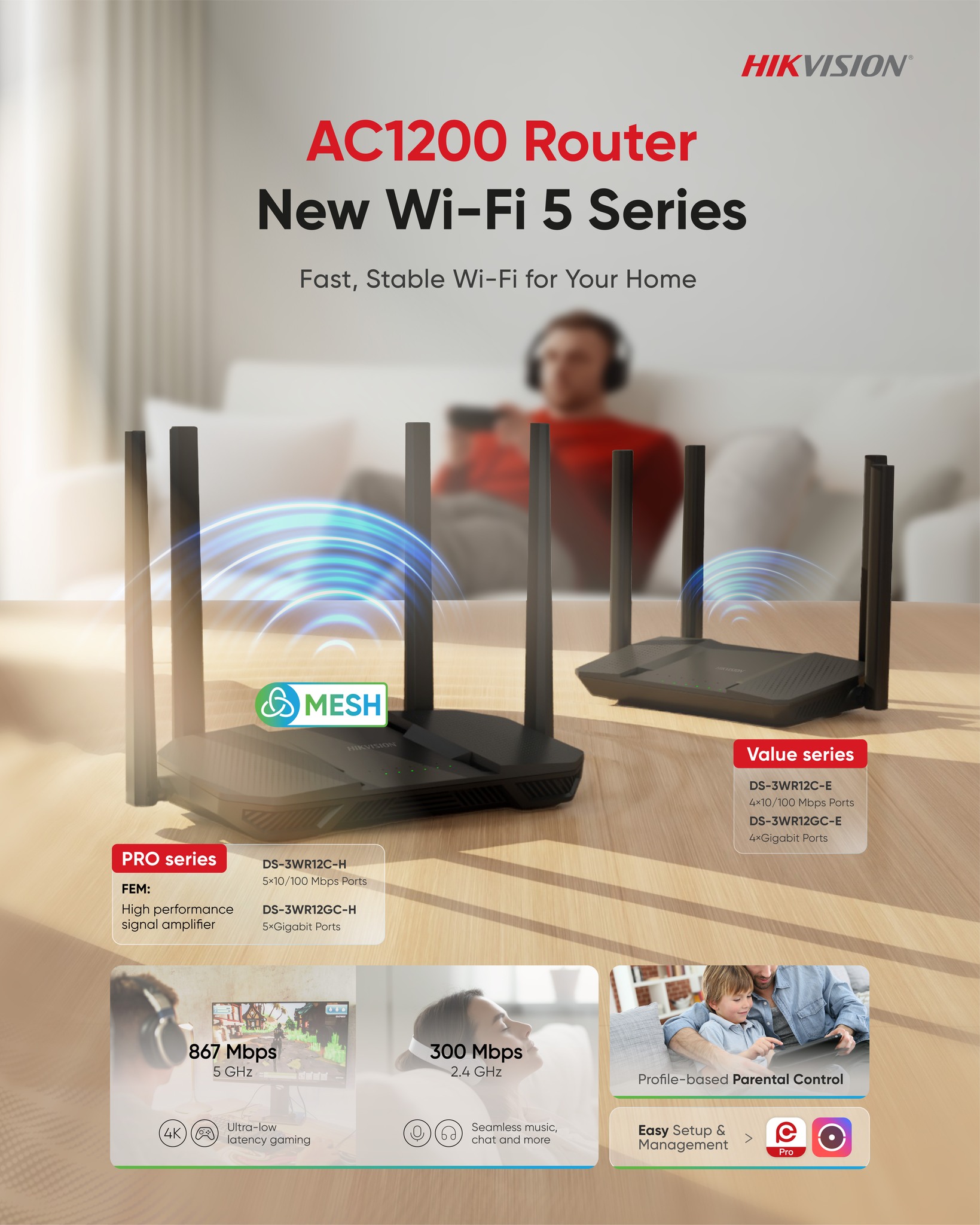 Hikvision - Elevate your online experience with the AC1200 Router from ...