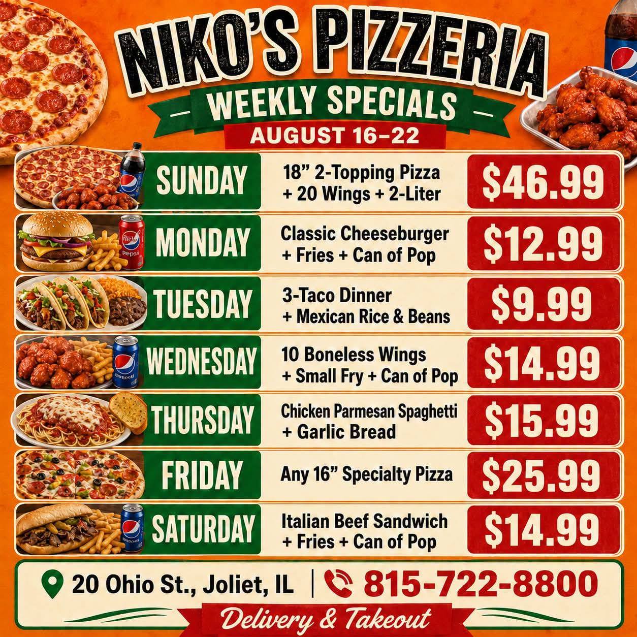Niko's Pizzeria | Joliet IL