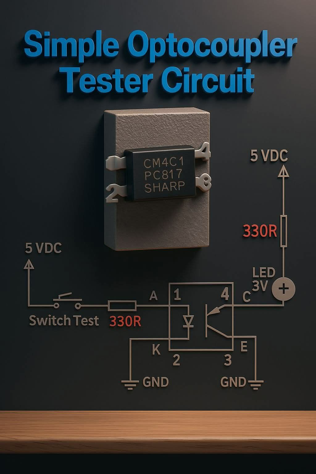 Solar - presents a Simple Optocoupler Tester Circuit designed to verify ...
