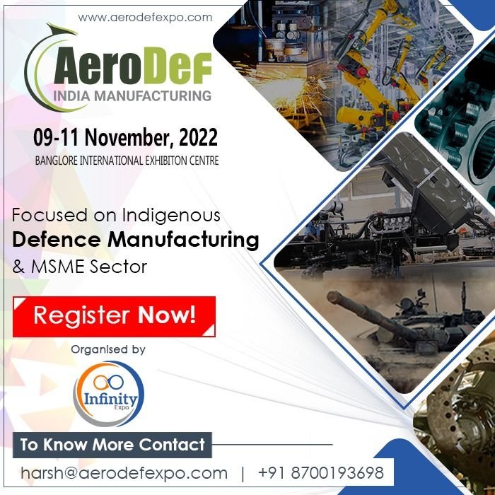 InfinityExpo - AERODEF MANUFACTURING INDIA 2022 We are...