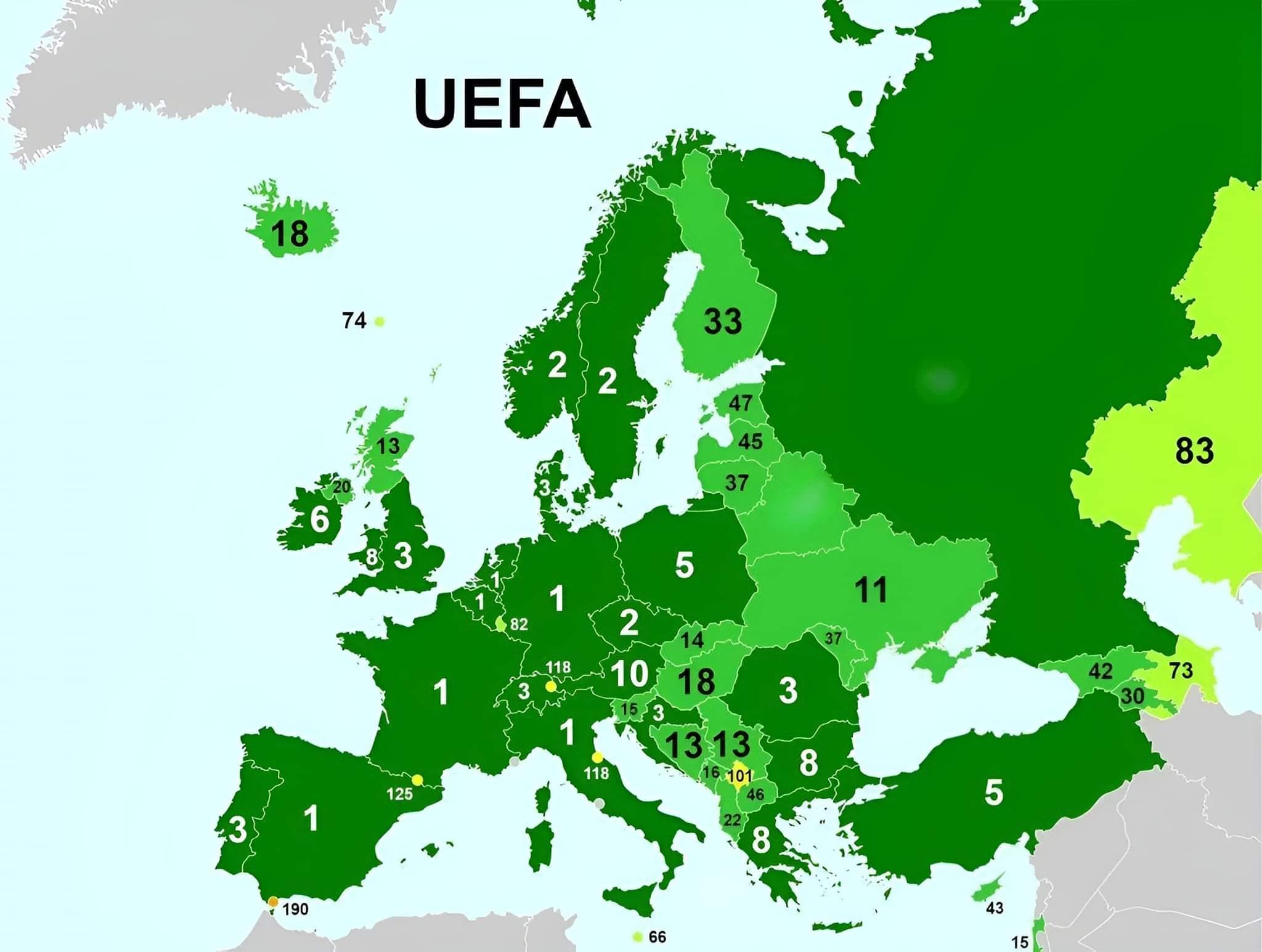 World GeoDemo - 🌍 ⚽️ Highest FIFA rankings achieved by...