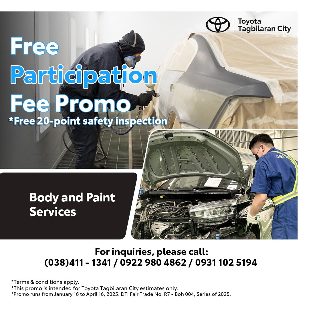 Toyota - 🚗💥 FREE Participation Fee for Body and Paint Services! 💥🚗 Got ...