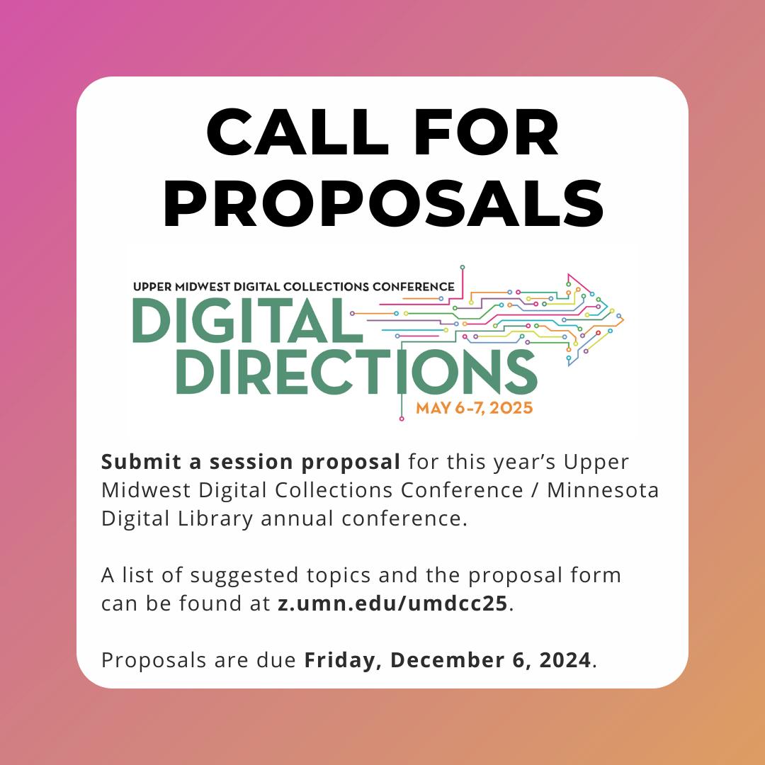 Submit a session proposal for... - Minnesota Digital Library