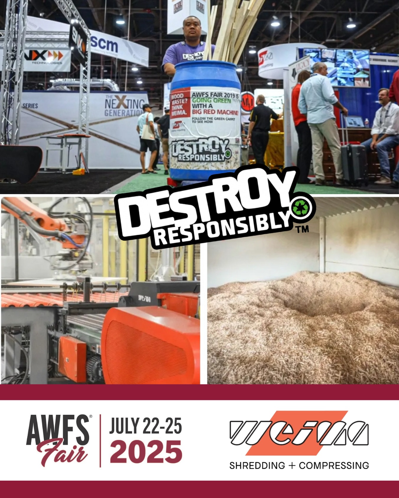 AWFS Fair - ♻️ Turn Sawdust into Solutions with WEIMA!... | Facebook