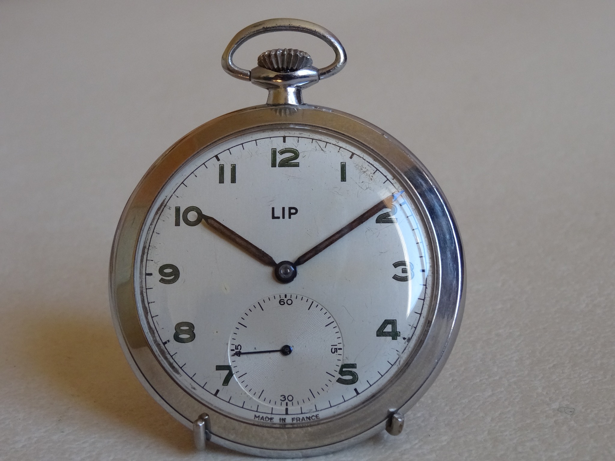 Ancien Cadran De Montre LIP – Vert – Pièce D'Horlogerie D'Origine – Occasion