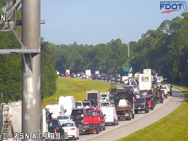 A crash on I-75N near MM193 in Venice, has traffic backed up to