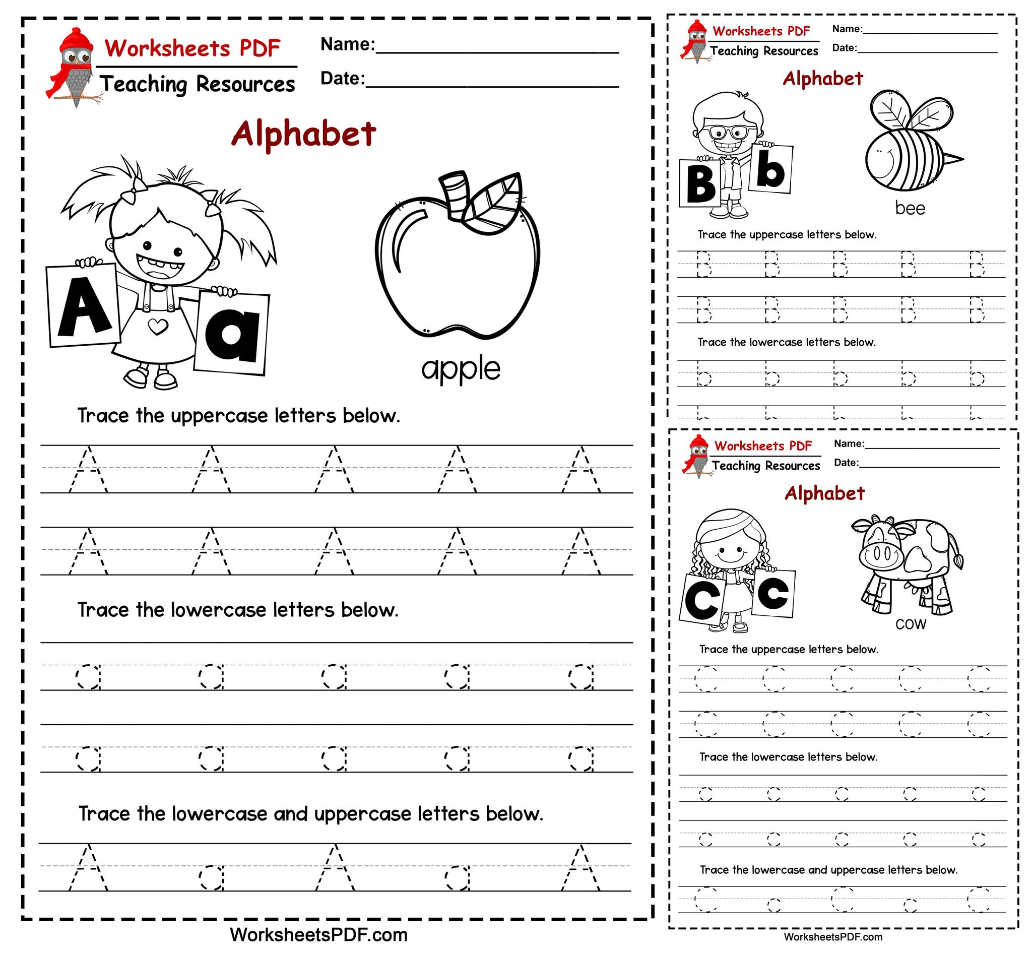 Worksheets - Upper and Lowercase Letters Printable Download PDF https ...
