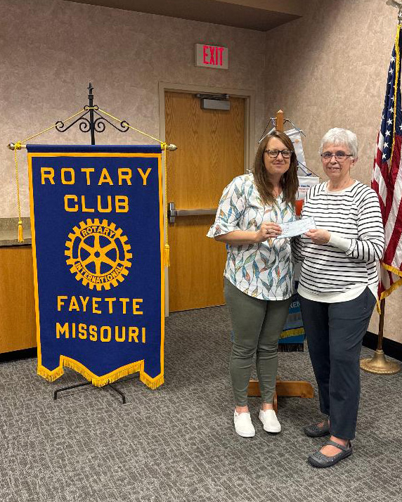 Fayette - Rotary President Linda Lembke presented a check for $100 to ...