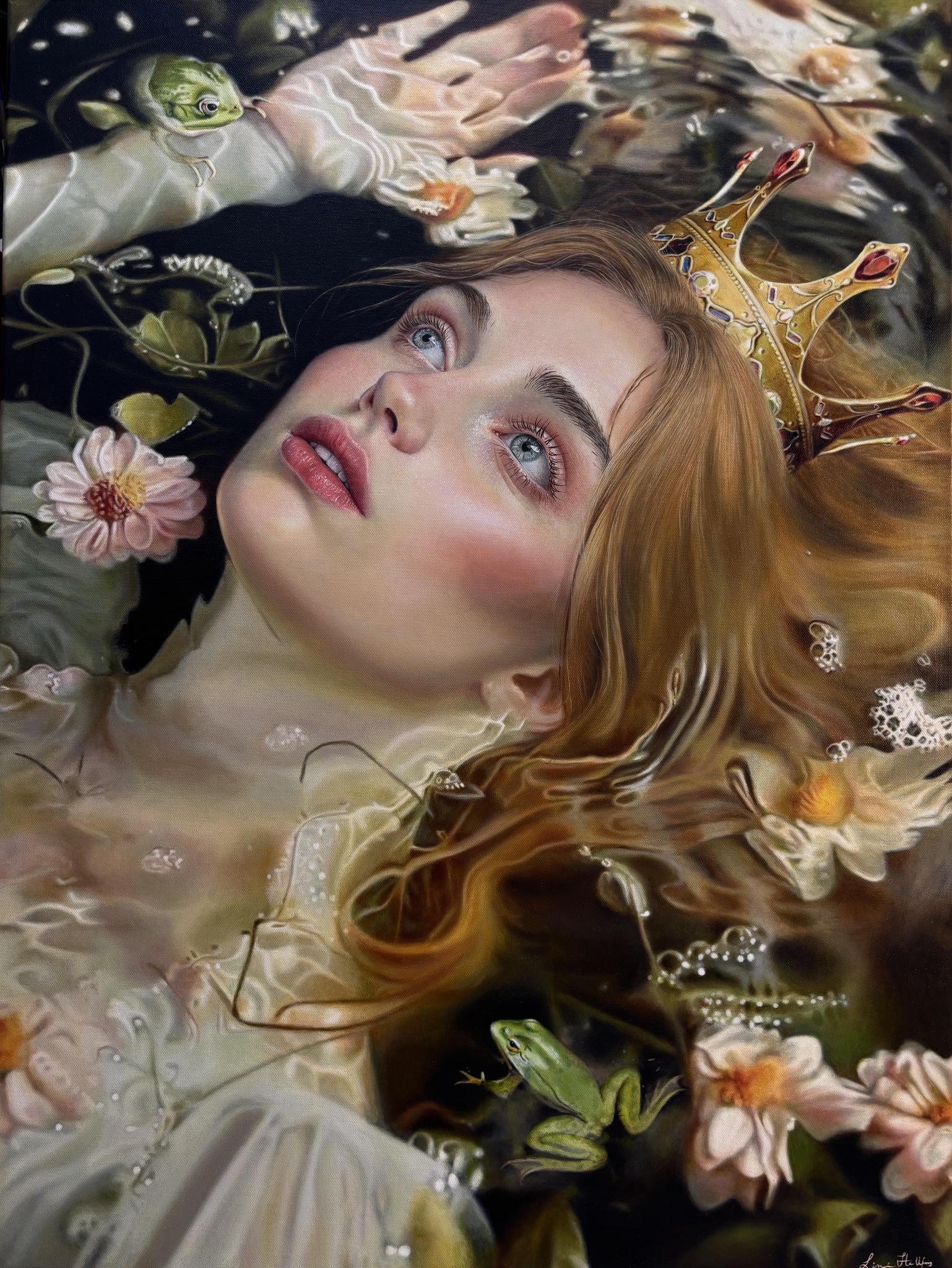 Next painting from serie titled „Veronica”. Oil on aluminum panel